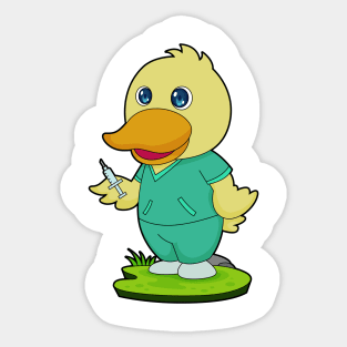 Duck Nurse Syringe Sticker